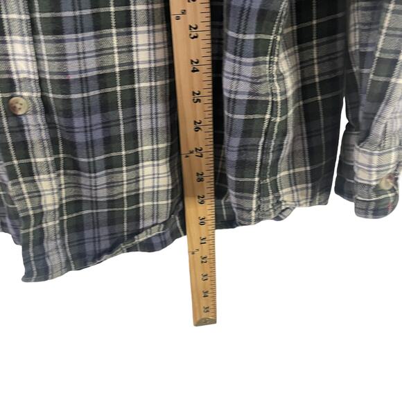 Redhead Men's Size Large Plaid Green Blue Flannel Button Up - Picture 9 of 9